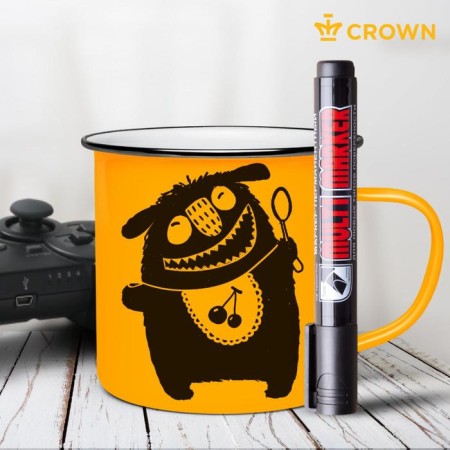 Permanent Crown Multi Marker, 5.0-1.0 mm, mowed, black-5