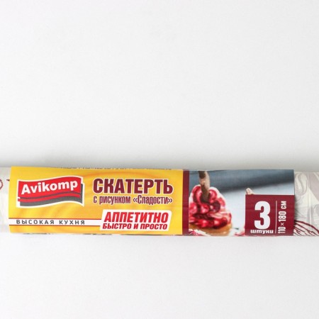 The tablecloth without the base is a disposable bilateral “sweets”, 110 × 180 cm, roll 3 pcs-5