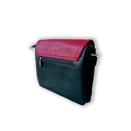 Bag Messenger on magnet, green/red/karmin-3