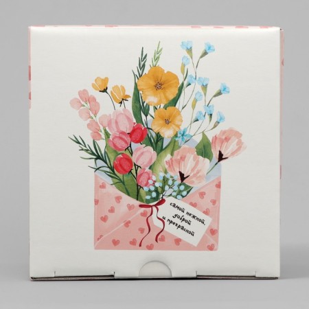 Gift folding box, packaging, "tender", 15 x 15 x 7 cm-3