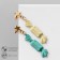 Earrings "sweets" with stars, white-green in gold