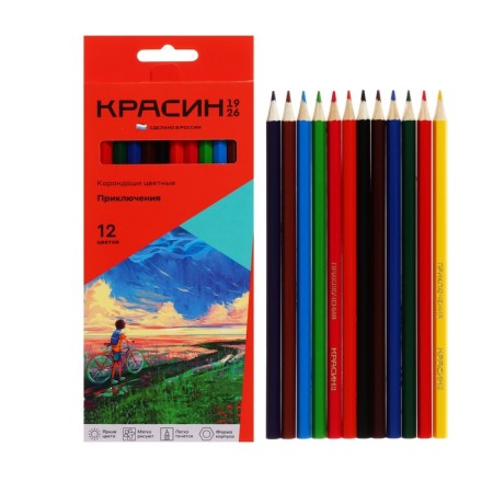 Pencils 12 -SCH Krasin "Adventures", hexagon, cards/units, euro suspension