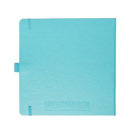 Sketchmarker sketchbook, 200 x 200 mm, 80 sheets, solid boumvinyl cover, aquamarine, block 140 g/m2-3