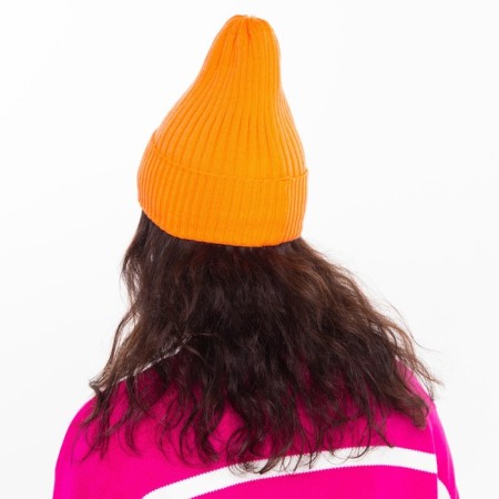 Female Winter hat, orange color, size 52-56-3