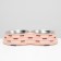 Metal dual bowl on a plastic base 2 x 160 ml, 25 x 14 x 5 cm, pink