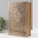 Safe Brush Tree leatherette "Buddha's head" embossing, under metal 30x20x6.8 cm