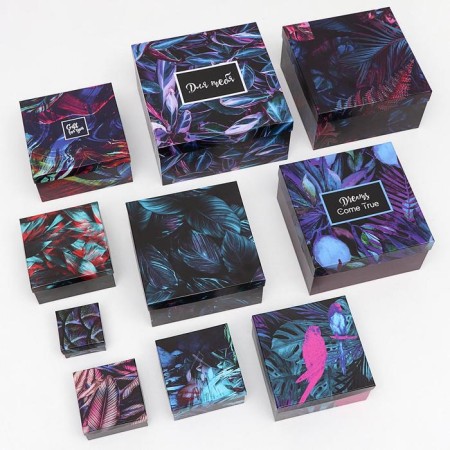 A set of boxes 10 in 1 "Neon", 25.5 x 25.5 x 13 - 7 x 7 x 4 cm-4