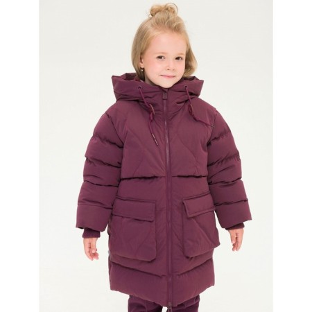 Coat for girls, height 110 cm, purple color-1