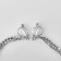 Clips "ice" classic 2 rows, white color in silver