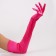 Carnival accessory - 55cm gloves, fuchsia color