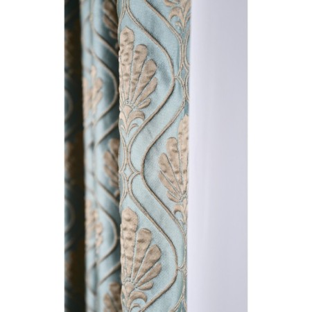 Curtain, size 150x270 cm, turquoise color-2