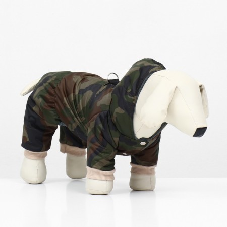 Zimovye overalls for animals “Camouflage”, M (DS 24-26, OG 34-36 cm, Osh 28 cm), mix