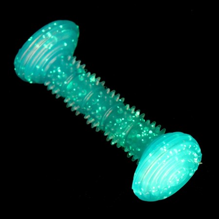 Dog toy "stick", glowing in the dark, massage, 14.2 x 5.2 cm, blue-4