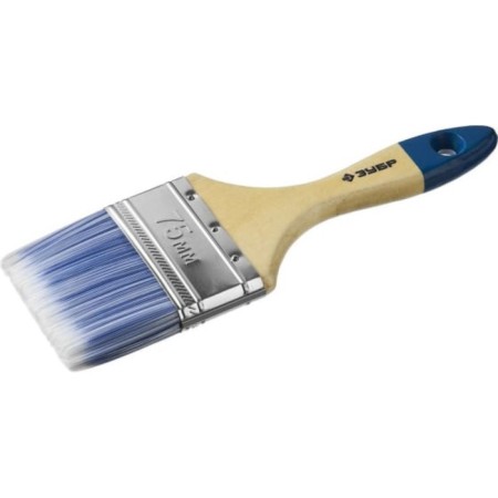 Brush flat bison 4-01007-075, artificial bristles, wooden pen, 75mm-4