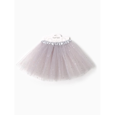 Children's skirt kaftan "stars" gray, length 30 cm-8