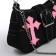 Youth bag with zipper, black color
