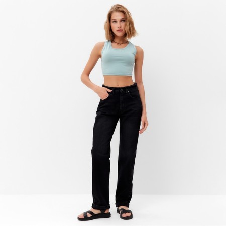 Pants women's jeans minku Selvedge Denim Black color, pr 48-9