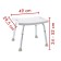 Stool in a bath with adjustable height