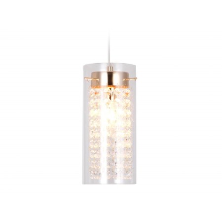 Suspended lamp with crystal Ambrella Light, Traditional, TR3660, E14, Color Gold