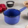Cylindrical bucket, 1.5 l, without decolle, metal handle, induction, color mix