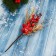 Decor "Winter Dreams" Scarlet Star Berries Golden needles, 24 cm