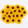 Adhesive -based felt decor, set 20 pcs., Size 1 pc. - 6 × 6 cm., Yellow color
