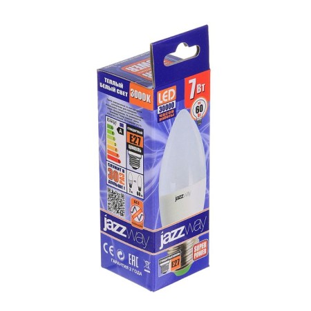 LED LED JAZZWAY, C37, E27, 7 W, 530 LM, 3000 K, PLED-SP-1