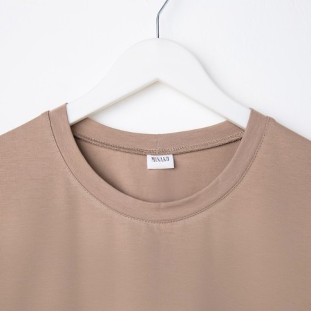 Women's T-shirt Minaku "Confident" Beige color, river 52-4