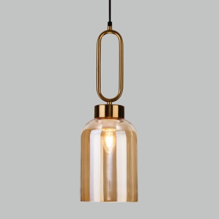 Suspended lamp with a glass ceiling FLOU, 40W, E27, 15x15 cm