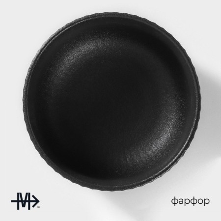 Porcelain bowl Magistro line, 350 ml, d = 11.5 cm, black color-1