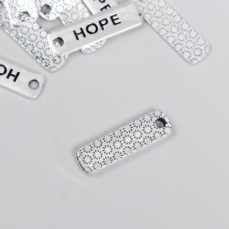 Decor for creativity Metal "inscription - hope" silver 2x0.5 cm-1