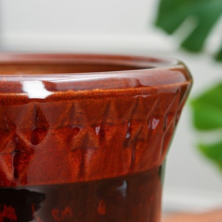 Pot Flower Crete No. 3, brown 3.7 liters-2