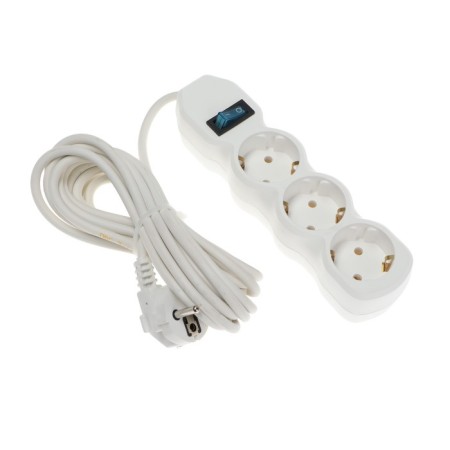Extension cord Luazon Lighting Eco, 3 sockets, 4.5 m, 10 A, 2200 W, PVS 3x1 mm2, with salary, with off-2