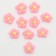 Knitted flower, set 10 pcs., Size 1 pc., 4 × 1.5 cm, pale pink color