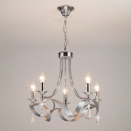 ADELIA 5X60W Celter E14, chrome 62x62x48 cm-1