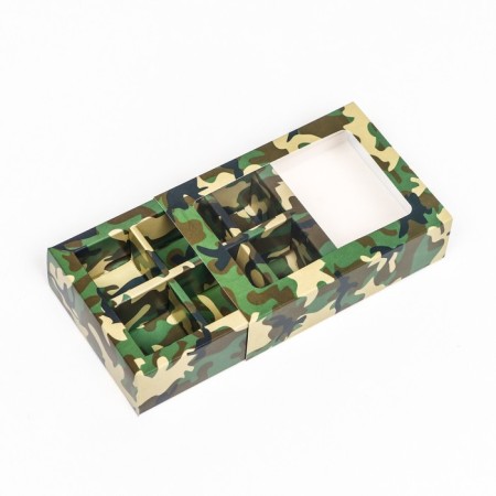 Box for sweets 6 pcs, "camouflage", 13.7 x 9.85 x 3.86 cm-3