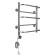 Domoterm electric heated towel rail "Orpheus", 500 x 700 mm, 5 crossbars, left, chrome