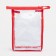 Lightning cosmetic bag, red/transparent color