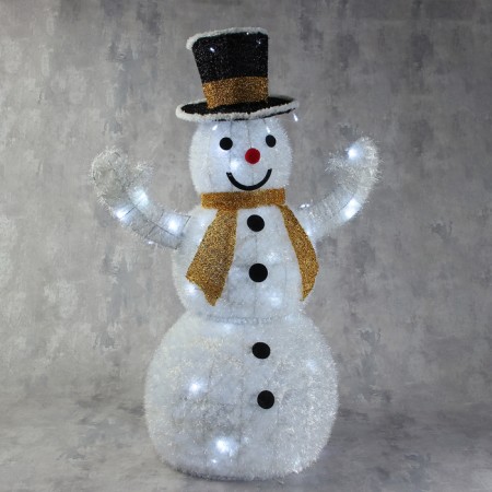 LED figure "Snowman" 60 × 85 × 40 cm, metal, textiles, 220 V, glow of white