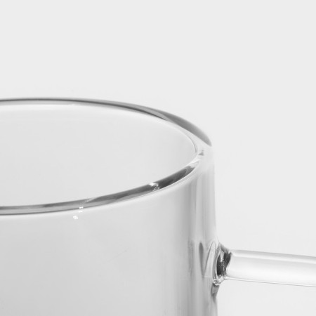 Glass mug with double walls Magistro "Duo", 300 ml, 12 × 9 × 11 cm-3