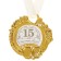 Wedding medal on the postcard "Glass Wedding", 8.5 x 8 cm