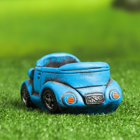 Pot "Machine" Blue, 14x9x7.5cm-2