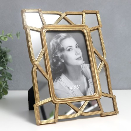 Photo frame Polystone 10x15 cm "Zaporokalier" gold 23.5x18 cm-1