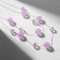 Beads "Caramel", bead No. 16, color pink-violet in gold, 54 cm