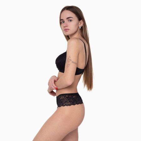 Cowards women's thongs, black color, size 50-2