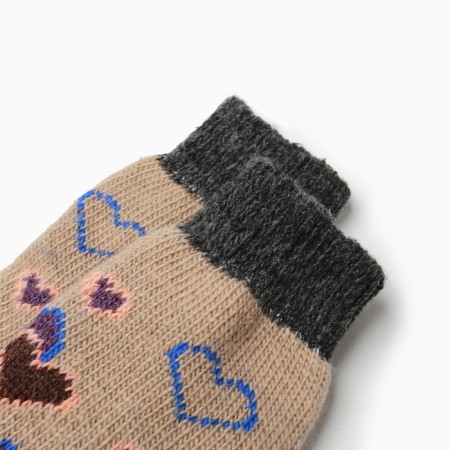 Women's woolen socks "hearts" Color gray, size 25-1