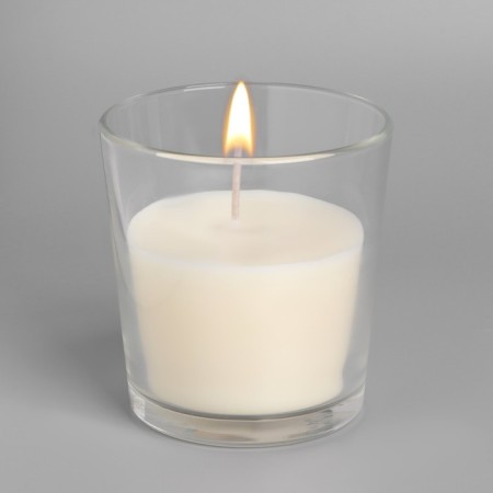 Candle in a smooth glass flavored "jasmine", 8.5 cm-1