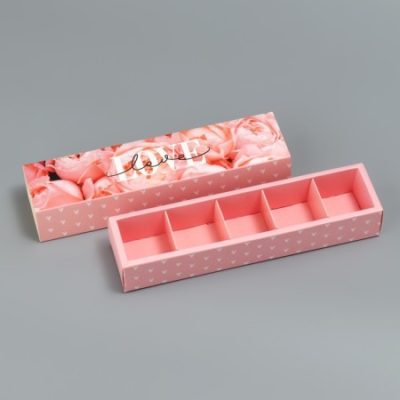 Box for sweets, confectionery packaging, 5 cells, “Love”, 5 x 21 x 3.3 cm-3