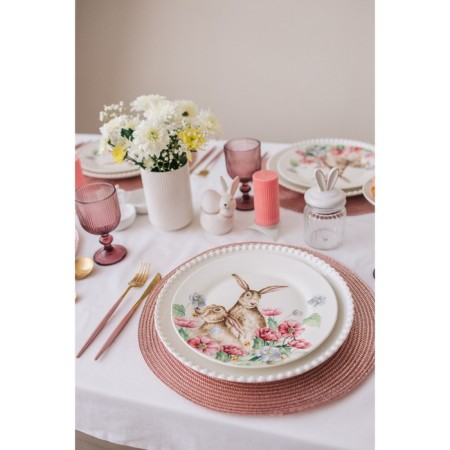 Porcelain dining lunch “Bunny”, D = 25.5 cm, white color-9