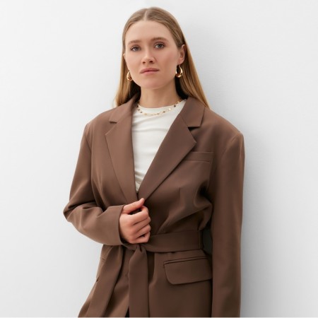 Women's jacket Minaku: classic brown color, rr 42-44-3